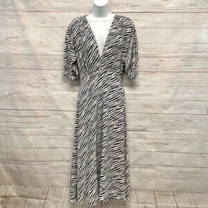 Faithful The Brand Marie Lousie Blance Animal Print Midi Dress